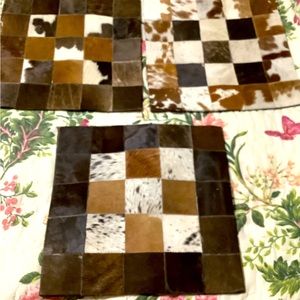 100% real Cowhide pillow covers